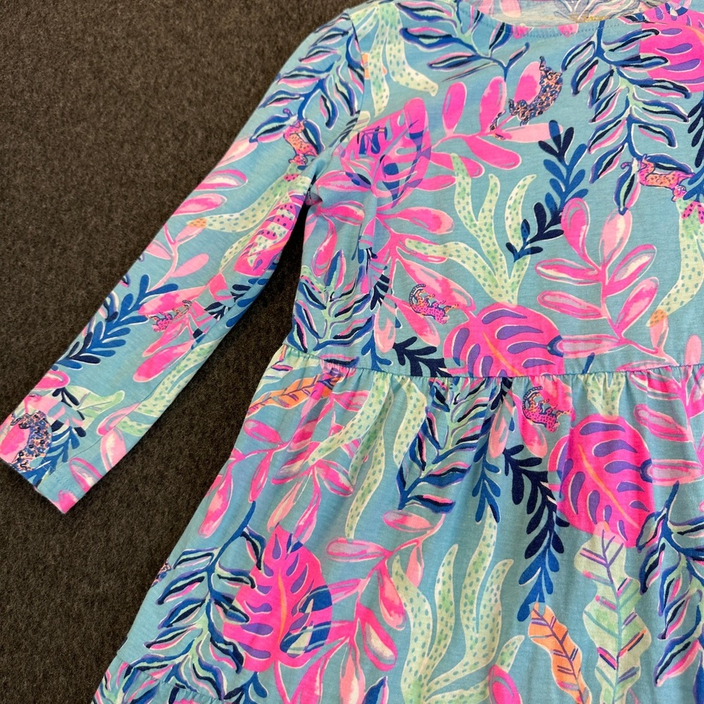 Lilly Pulitzer Mini Geanna Dress LS Multi Splendor In The Sand Girl's XL 12-14 - Picture 3 of 13